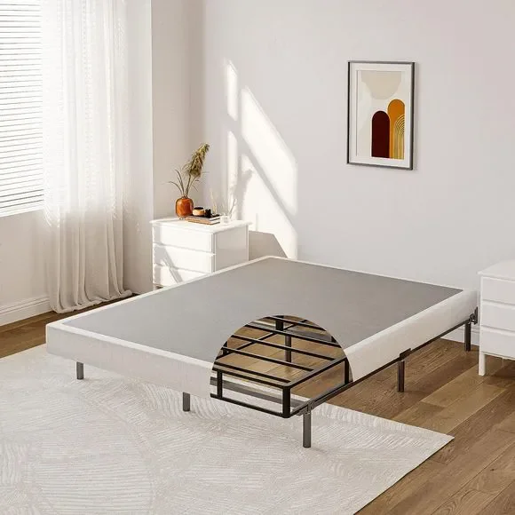 Aardhen 9 Inch High Profile California King Box Spring Strong Metal Frame